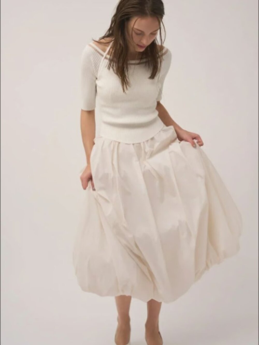 Chacot Snidel Knit Balloon Dress